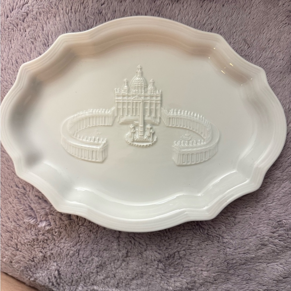 RARE Vintage Vatican City St.Peter’s Basilica Relief Souvenir Plate